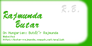 rajmunda butar business card